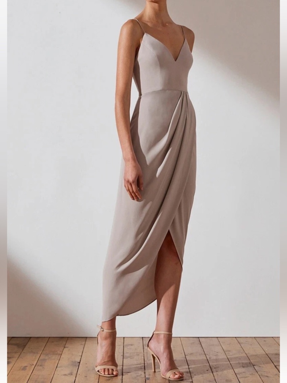 Shona Joy Cocktail Core Draped Dress Sz 4
